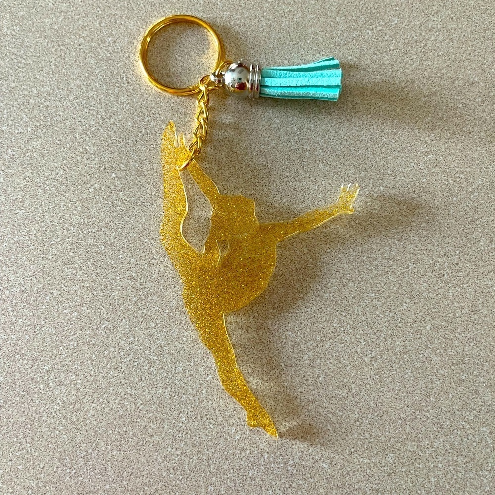 Handmade Gymnast Keychain - Picture 1 of 6